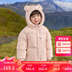 巴拉巴拉balaOne兒童羽絨服男童女童冬連帽外套保暖寶寶三防2025 粉色小兔61314-白鴨絨 120 充絨量84g