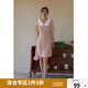 獨束【長短款】大碼女裝甜美減齡雙層領(lǐng)設(shè)計感顯瘦連衣裙夏季新款 櫻花粉-短款 L