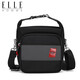 ELLE HOMME男士時(shí)尚單肩斜挎包 個(gè)性潮流帆布尼龍小手機包EA188204940黑色生日禮物送男友