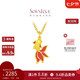 周大福SOINLOVE蜜粉金十里紅妝雙魚戲珠錦鯉魚黃金吊墜 VR1307