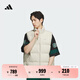 adidas 530蓬輕質(zhì)籃球廓形運動保暖鴨絨羽絨馬甲男裝阿迪達斯官方 淡芝麻土灰 XL