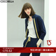 COCOBELLA時(shí)尚運(yùn)動(dòng)風(fēng)短款拉鏈外套女撞色立領(lǐng)街頭風(fēng)休閑上衣SE7 藏藍(lán)上衣SE7 S