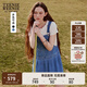 Teenie Weenie小熊連衣裙女2025年夏季新款學院風活力牛仔背帶裙短裙女 淺藍色 M