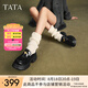 他她（TATA）邢菲同款偵探家英倫厚底樂福鞋女鞋小皮鞋單鞋秋7OL29CA4 7OL29CA4黑色（一腳蹬款） 37