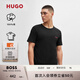 HUGO雨果【100%棉 打底T恤三件套】男士徽標(biāo)裝飾棉質(zhì)短袖T恤 001-黑色 L