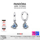 潘多拉（PANDORA）藍色蝴蝶環(huán)形耳環(huán)琺瑯工藝春季浪漫時(shí)尚個(gè)性教師節禮物 藍色蝴蝶環(huán)形耳環(huán) 均碼