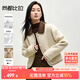 尚都比拉冬季小香風(fēng)毛呢大衣女名媛風(fēng)小個(gè)子雙面呢外套 摩卡色 M 