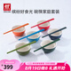 雙立人（ZWILLING）碗筷套裝家用飯碗湯碗面碗陶瓷甜品碗多色筷子餐具整套 彩色碗6只+彩色筷6雙 共計 12件套