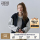 Teenie Weenie小熊連帽棒球服夾克外套寬松小個(gè)子春裝簡(jiǎn)約休閑女 藏青色 S (160)