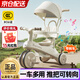 ANGI BABY兒童三輪車兒童腳踏車寶寶三輪車帶剎車手推車輕便遛娃神器 【旗艦款】 卡其棕 六一兒童節(jié)禮物兒童三輪車手推車