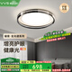 VVS全光譜燈飾大全客廳燈吸頂燈led廣東中山客廳大燈全屋燈具套餐 臥室圓【珍珠黑】直徑50*7cm