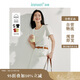 茵曼正肩女裝純色短袖t恤春夏季百搭簡(jiǎn)約基礎(chǔ)款上衣 米白色-圓領(lǐng) M