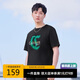 卡賓【涼感索羅那】男裝印花T恤肌理短袖 漆黑色-涼感 48/170/M 