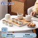 蘇氏陶瓷（SUSHI CERAMICS）草木灰釉功夫茶具實(shí)木手柄雙側(cè)把茶壺竹面陶瓷儲(chǔ)水茶托禮盒J0506