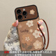素洛適用蘋(píng)果17promax手機(jī)殼翻毛皮油畫(huà)小花iPhone16pro創(chuàng)意簡(jiǎn)約帶掛繩15美拉德14高級(jí)感好看13保護(hù)套 大視窗棕翻毛皮-油畫(huà)小花+掛繩 iPhone 17 Pro Max