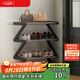 安爾雅簡(jiǎn)易鞋架多層家用門(mén)口創(chuàng)意Z型鞋架子多層防塵鞋柜 鋼管款4層小號(hào)