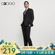 G2000【商場(chǎng)新款】男裝春秋三防面料通勤上班職業(yè)商務(wù)男士西裝外套 炭黑色 48