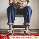 馬登工裝開(kāi)口笑帆布鞋男ins潮流百搭休閑鞋低幫小眾潮鞋情侶滑板鞋 黑色 【輕便透氣/平底/夏季男鞋】 41 (255mm) 男碼