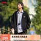 李寧衛衣男女款春季簡(jiǎn)約LOGO運動(dòng)寬松開(kāi)衫連帽外套AWDU973