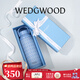 WEDGWOOD不銹鋼保溫杯高顏值咖啡杯便攜水杯陶瓷涂層茶杯保冷保熱隨行杯 金粉年華藍色保溫瓶500ml