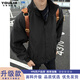 軒森圖（XUANSENTU）黑色ma1飛行員夾克男款秋季cleanfit美式短款棒球服立領(lǐng)教練外套 黑色【升級款】 XL 建議135-150斤