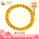 中國(guó)黃金（CHINA GOLD）蜜語(yǔ)金福手串女款2025新款蜜蠟琥珀時(shí)七夕情人節(jié)禮物送女朋友老婆 蜜語(yǔ)金福琥珀手串約6mm【品牌禮盒】