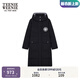 Teenie Weenie小熊女裝連帽羽絨服女冬季簡(jiǎn)約風(fēng)休閑舒適中長(cháng)款外套 黑色 M (165)