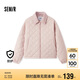 森馬（Semir）棉服女燈芯絨翻領(lǐng)菱形格復(fù)古2024冬三防寬松輕薄棉衣109724112007