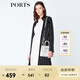 PORTS寶姿  新品商場(chǎng)同款 春季新品女裝簡(jiǎn)約中長(cháng)款條紋針織開(kāi)衫 黑/白 S M