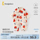 童泰（TONGTAI）嬰兒連體衣冬季男女寶寶夾棉衣服休閑外出中小童哈衣保暖冬裝 米紅 66cm (建議3-6個月身高60-68cm)