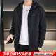 阿迪達斯（adidas）男裝夾克 25秋季新款跑步訓練運動(dòng)服休閑時(shí)尚防風(fēng)衣透氣針織外套 經(jīng)典黑/雙層針織/主推款 XL 【180-185cm/170-180斤】