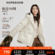 紅袖高品質(zhì)保暖羽絨服冬季2024新款女裝拉鏈立領(lǐng)連帽寬松氣質(zhì)短外套 米白004 M