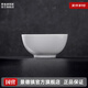 景德鎮(zhèn)官方陶瓷簡約吃飯碗高溫白瓷家用盤湯碗瓷器新結(jié)婚喬遷搬家禮物 【經(jīng)典純白】月白-5英寸羅漢碗*2