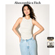 ABERCROMBIE & FITCH【熱銷背心】女裝25夏新款經(jīng)典小麋鹿百搭歐若風(fēng)背心KI139-5275 淺灰色 M (165/96A)