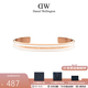 丹尼爾惠靈頓（DanielWellington）dw手鐲 雙色手環(huán) 情侶手鐲時(shí)尚飾品 七夕情人節禮物送女友 綢緞白-中號DW00400067