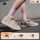 adidas「面包鞋」GRAND COURT BASE 00s休閑低幫板鞋男子阿迪達(dá)斯   奇跡灰褐棕/漢玉白/蒸汽灰   38