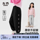 左西女童運(yùn)動裝兒童秋裝褲子長褲2025新款女孩甜美衛(wèi)褲潮 淺麻灰 130