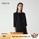 PRICH時(shí)尚氣質(zhì)V型無(wú)領(lǐng)西裝套裝2025夏季新款一?？埏@瘦通勤外套女 19黑色西裝 L