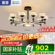 惠普輕奢led客廳大燈水晶吊燈全光譜護(hù)眼中山燈具現(xiàn)代北歐吊燈包安裝