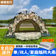 睿德志行迷彩便攜防雨帳篷戶(hù)外露營(yíng)野營(yíng)自動(dòng)單人雙人帳篷單兵野營(yíng)拉練訓練 迷彩2*1m單人單層（送防潮墊）