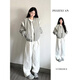 芭芙達妮灰色棒球服外套女春秋季2025年新款小個(gè)子香風(fēng)寬松夾克短款上衣 【灰色】 L 100-115斤