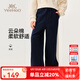 英氏（YEEHOO）兒童褲子女童秋季新款直筒學(xué)院風(fēng)長褲秋裝時尚休閑百搭中大童裝 深藍(lán) 140