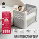 babycare嬰兒床可折疊床0-3歲寶寶床便攜式拼接移動多功能嬰兒床 萊斯維斯