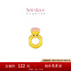 周大福SOINLOVE寶藏女孩微笑玫瑰花情書B(niǎo)B戒黃金轉(zhuǎn)運(yùn)珠配繩可選 VR1718 示愛(ài)BB戒