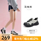 駱駝（CAMEL）丑萌登山鞋女增高厚底運動(dòng)休閑鞋戶(hù)外時(shí)尚徒步鞋 L25A076115 米/銀/黑（雙底增高） 39