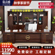 欣詩雅實(shí)木辦公家具 新中式黑檀色老板桌大班臺烏金木總裁桌大氣老板臺 2.8米老板桌（黑檀色）
