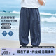 左西男童牛仔褲夏季輕薄褲子2025新款兒童防蚊褲長褲 深牛仔色 160