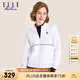 ELLE ACTIVE時尚棒球領(lǐng)運動休閑外套女裝早春百搭通勤精致防風(fēng)保暖夾克女 白色 L
