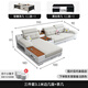 創(chuàng)繁沙發(fā)現(xiàn)代可拆洗布藝沙發(fā)組合簡約大小戶型客廳貓抓布沙發(fā)佛山家具 三件套3.1米/邊幾版+茶幾 親膚絨布/高密度海綿座包