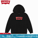Levi's【特價(jià)來(lái)襲】李維斯女士春季時(shí)尚美式經(jīng)典潮流時(shí)尚寬松衛(wèi)衣 黑色（1) S